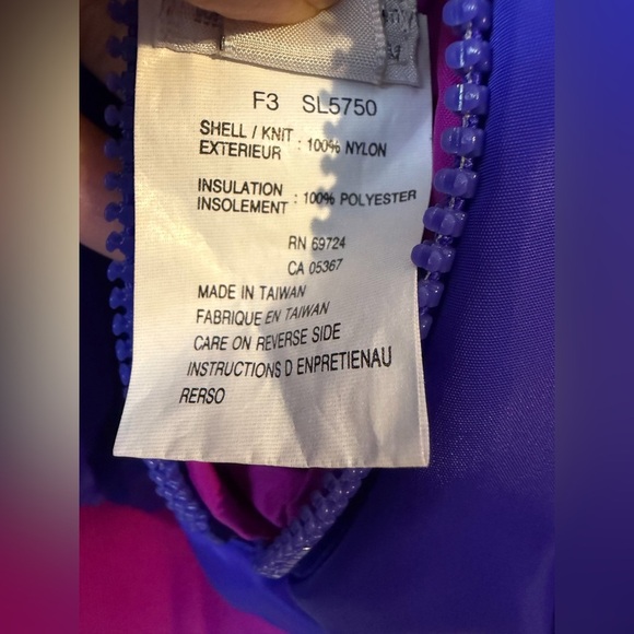 Vintage Columbia Reversible Ski Jacket Women's Retro 90s Purple and Pink - Picture 4 of 8